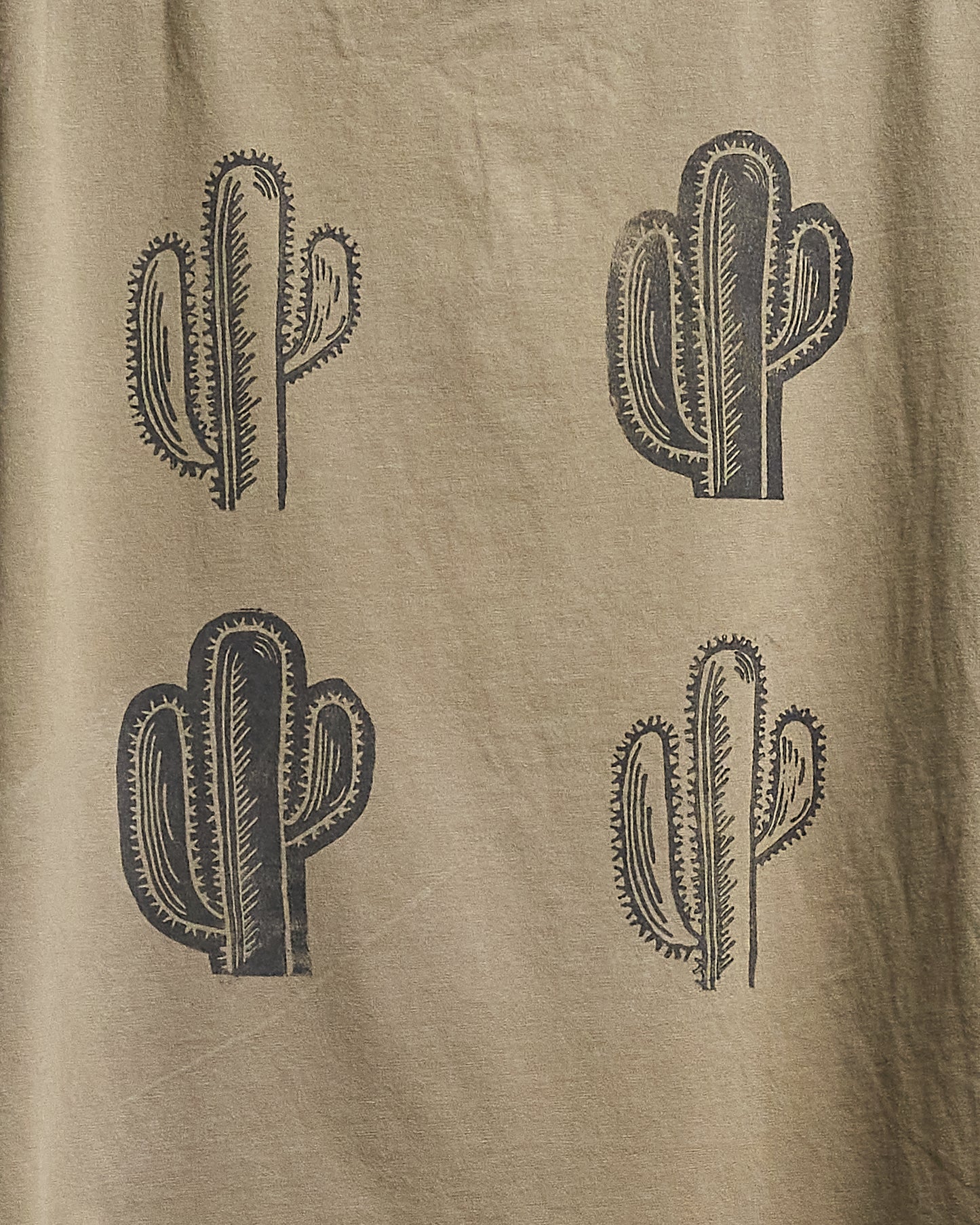 Green T-Shirt with Cacti